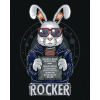 Maľovanie podľa čísel Králik rocker, 80x100 cm, vypnuté plátno na rám (6055843)