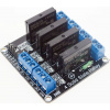 Modul relé SSR 4x, napájanie 3-24V, spúšťanie vysokou úrovňou