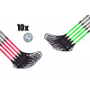 FLOORBEE Albatross 36 JR + Balls čierna / červená / zelená, 75cm (=85cm), 3x ľavá + 7x pravá, (6 - 8 rokov)