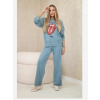 Włoski súprava s potlačou mikina + nohavice Denim