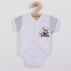 NEW BABY Dojčenské celorozopínacie body s krátkym rukávom New Baby Panda - 62