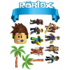 CUKROVÁ TLAČ Opłatek na Tort Cukrová hmota ROBLOX HRA MAN FACE MEM 6