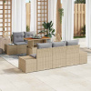 zahrada-XL Záhradný jedálenský set s vankúšom 6 pcs Béžová a šedá 3349902