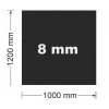 LIENBACHER Podkladové čierne sklo BERLIN BLACK pod krbové kachle, 8mm čierne prevedenie, s fazetou 20mm