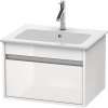 DURAVIT Ketho závesná skrinka pod umývadlo, 1 zásuvka, 600 x 475 x 410 mm, biela vysoký lesk, KT641802222