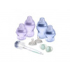 Tommee Tippee sada dojčenských fľaštičiek C2N s kefou purple