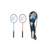 Teddies Sada badminton pálky 2ks + míček 2ks 65cm kov/plast 2 barvy v pouzdře