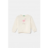Detská bavlnená mikina United Colors of Benetton béžová farba, s nášivkou, 3J68G10J0 3J68G10J0.P.Seasonal 110