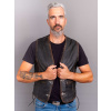 Max Original Leather Pánska kožená vesta BOND-006 cognac ruboff Farba: Cognac, Veľkosť: 4XL 62-64