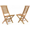 Sada 2 ks záhradnej stoličky DIVERO Hantown - teakové drevo