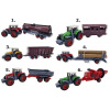 Traktor kovový s vlečkou 19cm - 2