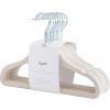 Vešiaky na detské oblečenie 3 Sprouts zamat béžové 15 ks
