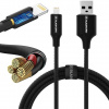 Kábel Blashorn USB - Apple Lightning 1,2 m, čierny