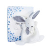 Doudou Darčeková krabička modrá - mini králik 17 cm
