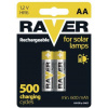 nabíjacie batérie aa (r6) 1,2v/600mah raver solar 2ks