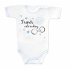 Baby Nellys Body krátky rukáv s vtipným textom Baby Nellys Trenér celé rodiny