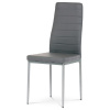 Autronic DCL-377 GREY - Stolička jedálenská, šedá koženka, šedý kov
