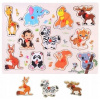EDUKAČNÉ DREVENÉ PUZZLE SKLADAČKA ZVIERATÁ ZOO MONTESSORI