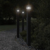Vonkajšia stojaca lampa so zásuvkou čierna 110 cm hliník-ForU-4006409