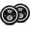 Sada 7-palcových LED svetlometov Angel Eyes Halo Ring pre automobily