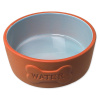 Miska DOG FANTASY keramická cihlová s modrou glazurou WATER 13 x 5 cm 350 ml