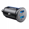 JOYROOM MINI NABÍJAČKA DO AUTA 30W 2x USB-C PD KOVOVÁ DO ZÁSUVKY