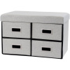 StarDeco Úložná komoda v sivej farbe 38 cm FU223WH