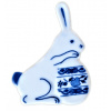 Cibulák – Magnetka – zajačik s vajíčkom – originál cibuľový porcelán 1. akosť