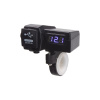Nabíjačka 2xUSB - 12V/24V s voltmetrom a vypínačom / vodeodolná na tyč