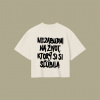 Dotyk Slov Crop top - Nezabudni na život, ktorý si si sľúbila Farba potlače: Čierna, Farba cropy: offwhite, Veľkosť cropy: XS