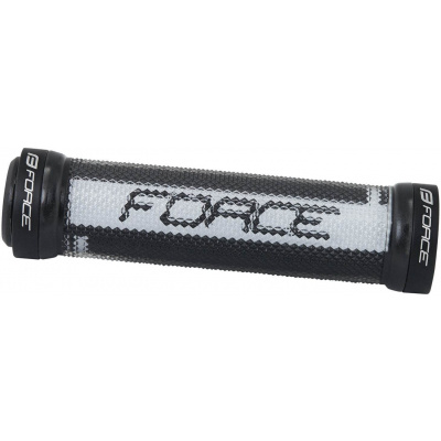 Gripy na bicykel Force Logo black (8592627009853)