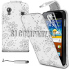 Kožený obal Samsung Galaxy Ace – Diamond Flip – biela