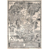 ANDREA GIOVANNI VAVASSORE (1495-1572): Mapa Uhorsko. Medirytina. Benátky, 1553. Druh potlače: Exkluzívne prevedenie na plátne v drevených lištách 75x103 - Reprodukcia dekoračnej historickej mapy na st