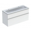Geberit iCon - Skrinka s dvojumývadlom, 120x63x48 cm, KeraTect, lesklá biela 502.334.01.2