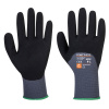 PORTWEST DERMIFLEX ULTRA A352 / Rukavice s 3/4 máčaním v pieskovom nitrile - šedá/čierna M