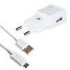 EP-TA50EWE + ECB-DU4AWE Samsung 8W cestovná nabíjačka + microUSB dátový kábel White (Service Pack - originálny diel)