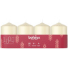 Sviečky Bolsius Pillar Advent, krémové, 60x40 mm, bal. 4 ks