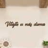 drevo zivota Drevený nápis na stenu VITAJTE U NÁS DOMA Farebný vzor: Orech, Veľkosť textu: 59x10