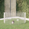 vidaXL Voľný výbeh pre zvieratá, 10 panelov 54x80cm pozinkované železo - Srieborná - 4806-146635