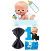 CUKROVÁ TLAČ jedlý obrázok na tortu Cukrová hmota BABY BOSS NA ROK Sada 5