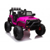 LEAN CARS Elektrické autíčko - Jeep JC666 - nelakované - tmavo ružové - 2x200W - batéria - 2x12V7Ah - 2022