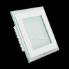 Mini LED panel štvorcový Glass zapustený 6W, 3000K, 420lm, VT-602G (V-TAC)