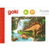 GOKI Drevené puzzle Dinosaury: Stegosaurus 24 dielikov
