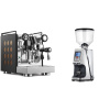 Rocket Espresso Appartamento, black/copper + Eureka Atom Specialty 65, chrome