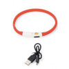 Obojok USB Visio Light LED nabíjací 35cm červený KAR