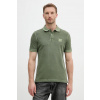 Bavlnené polo tričko United Colors of Benetton zelená farba, jednofarebné, 3089U302D L