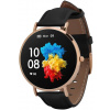 Garett Smartwatch Verona zlaté, čierny remienok VERONA_GOLD_BLACK_LEATHER
