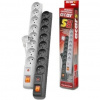 Acar S8 3m kabel, 8 zásuvek, přepěťová ochrana, černá ppacars8-3black