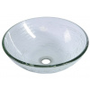 SAPHO BEAUTY RIPPLE Ø42cm umývadlo na dosku okrúhle, bez prepadu, sklenené, 2501-18