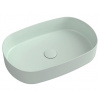 SAPHO INFINITY OVAL 55 x 36cm umývadlo na dosku oválne, bez prepadu, keramické, mint, 10NF65055-2T